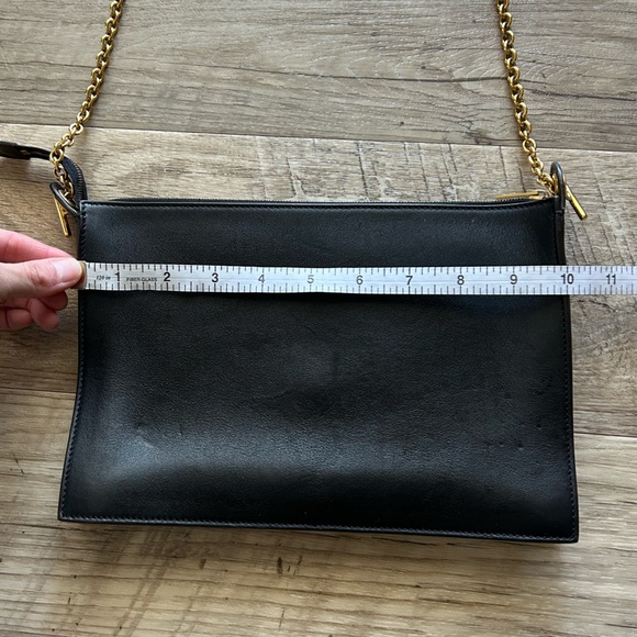 CELINE Envelope Crossbody Tricolor Leather Maroon Black - Picture 6 of 11